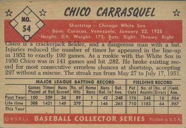 Chico Carrasquel  baseball card collectible - Main Image 2