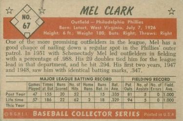 Mel Clark  baseball card collectible - Main Image 2