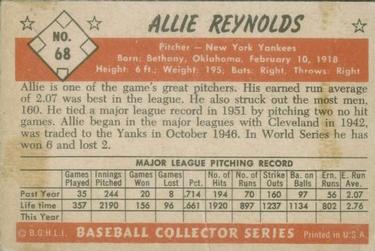 Allie Reynolds  baseball card collectible - Main Image 2