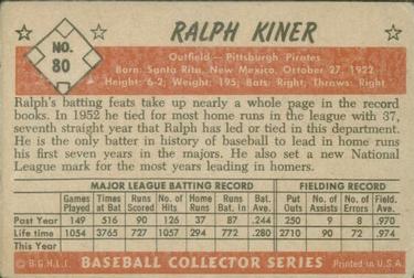 Ralph Kiner  baseball card collectible - Main Image 2