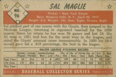 Sal Maglie  baseball card collectible - Main Image 2