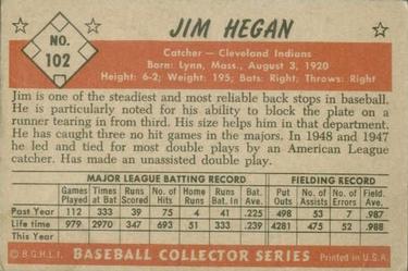 Jim Hegan  baseball card collectible - Main Image 2