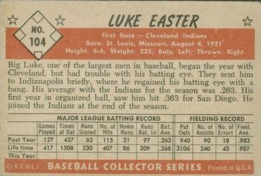 Luke Easter  baseball card collectible - Main Image 2