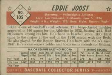 Eddie Joost  baseball card collectible - Main Image 2