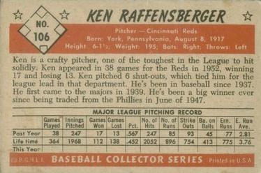 Ken Raffensberger  baseball card collectible - Main Image 2