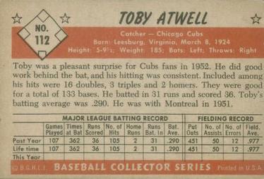 Toby Atwell  baseball card collectible - Main Image 2