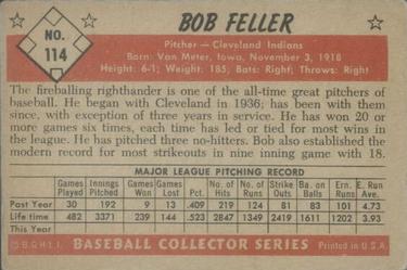 Bob Feller  baseball card collectible - Main Image 2