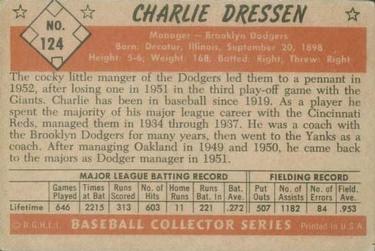 Chuck Dressen  baseball card collectible - Main Image 2