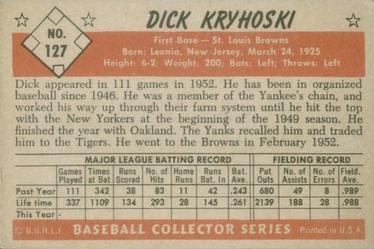 Dick Kryhoski  baseball card collectible - Main Image 2