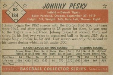 Johnny Pesky  baseball card collectible - Main Image 2