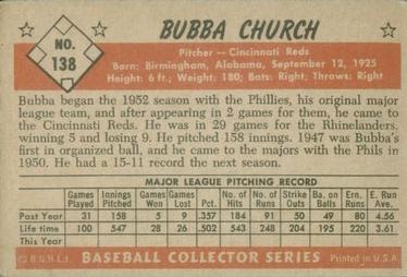 Bubba Church  baseball card collectible - Main Image 2