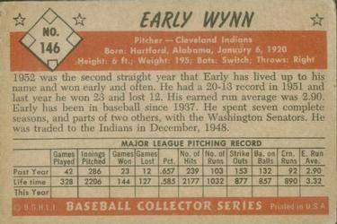 Early Wynn  baseball card collectible - Main Image 2