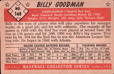 Billy Goodman  baseball card collectible - Main Image 2