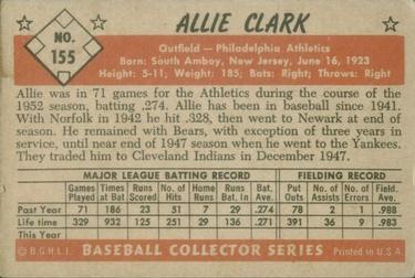 Allie Clark  baseball card collectible - Main Image 2