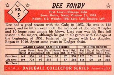 Dee Fondy  baseball card collectible - Main Image 2