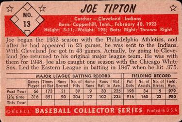 Joe Tipton  baseball card collectible - Main Image 2