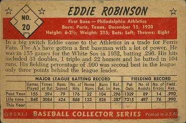 Eddie Robinson  baseball card collectible - Main Image 2