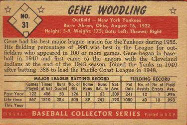 Gene Woodling  baseball card collectible - Main Image 2