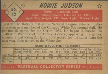 Howie Judson  baseball card collectible - Main Image 2
