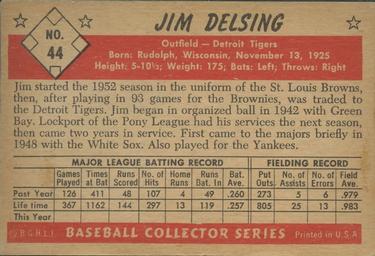 Jim Delsing  baseball card collectible - Main Image 2