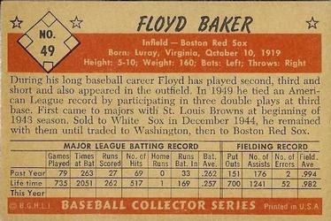 Floyd Baker  baseball card collectible - Main Image 2