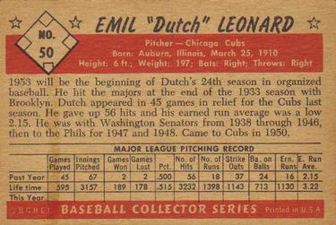 Dutch Leonard  baseball card collectible - Main Image 2