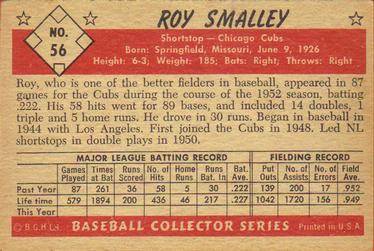 Roy Smalley  baseball card collectible - Main Image 2