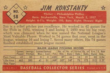 Jim Konstanty  baseball card collectible - Main Image 2