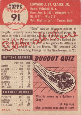 Ebba St. Claire  baseball card collectible - Main Image 2