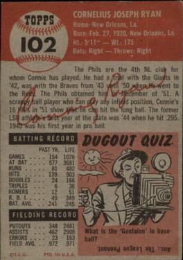 Connie Ryan  baseball card collectible - Main Image 2