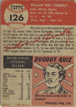Bill Connelly  baseball card collectible - Main Image 2