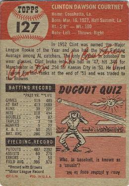 Clint Courtney  baseball card collectible - Main Image 2