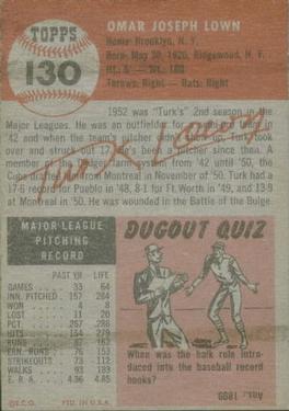 Turk Lown  baseball card collectible - Main Image 2