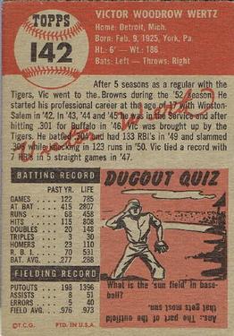 Vic Wertz  baseball card collectible - Main Image 2