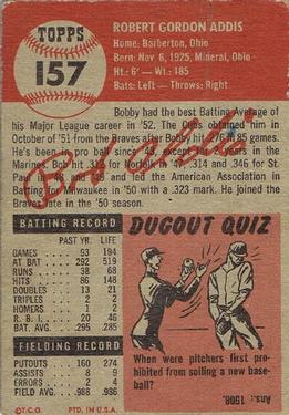 Bob Addis  baseball card collectible - Main Image 2