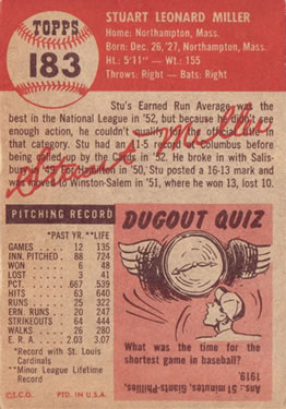 Stu Miller  baseball card collectible - Main Image 2