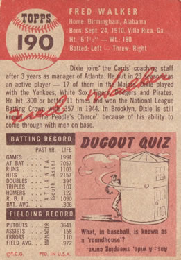 Dixie Walker  baseball card collectible - Main Image 2