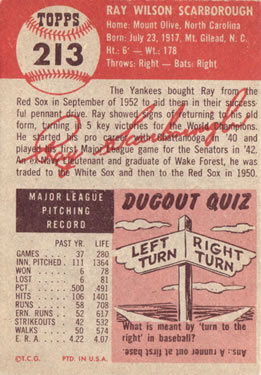 Ray Scarborough  baseball card collectible - Main Image 2