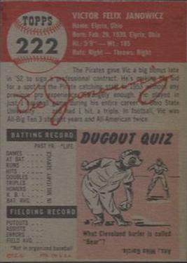 Vic Janowicz  baseball card collectible - Main Image 2