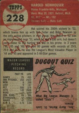 Hal Newhouser  baseball card collectible - Main Image 2