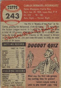 Carlos Bernier  baseball card collectible - Main Image 2