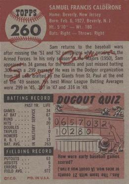 Sam Calderone  baseball card collectible - Main Image 2