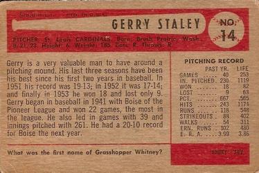 Gerald Staley  baseball card collectible - Main Image 2