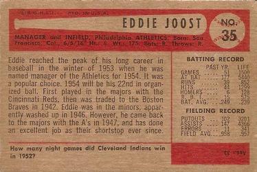 Eddie Joost  baseball card collectible - Main Image 2