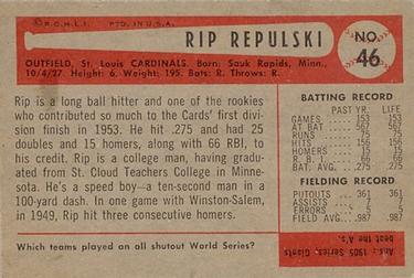 Eldon Repulski  baseball card collectible - Main Image 2