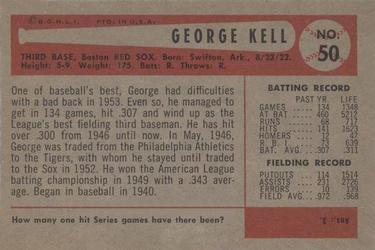 George Kell  baseball card collectible - Main Image 2