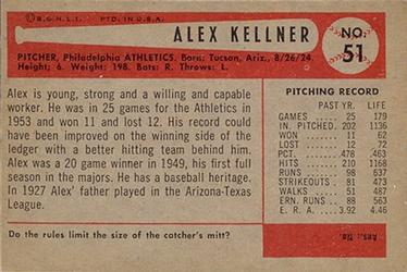 Alex Kellner  baseball card collectible - Main Image 2
