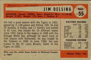 Jim Delsing  baseball card collectible - Main Image 2