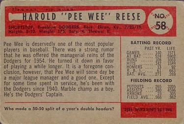 Pee Wee Reese  baseball card collectible - Main Image 2