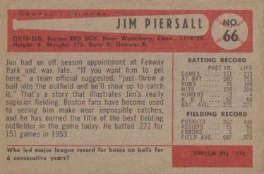 Jim Piersall  baseball card collectible - Main Image 2